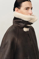 Quinn Short Jacket in Faux Shearling