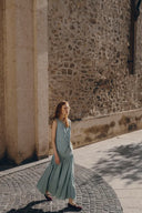 Veste en denim Elodie en denim d'été - Denim bleu clair délavé