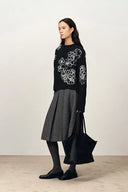 Poppy Flora Long Sleeve Sweater in Merino Wool