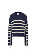 Pull rayé Kirsten en maille bouclé mélangé laine