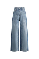 Ginevra Split Colorblock Jeans in Stretch Denim