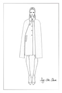 Herion Double Faced Cape Coat in 100% Wool