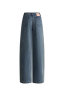 Paz Yellowish Baggy Washed Jeans in Cotton Denim