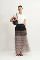 Lorelei Lace Mesh Tulle Skirt in Gradient Tulle