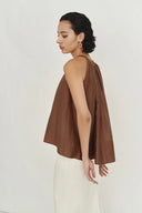 Leah Brown Halter Camisole Top in Lyocell