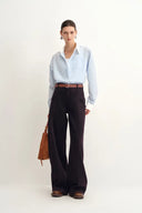 Paz Reddish Black Baggy Washed Jeans in Cotton Denim