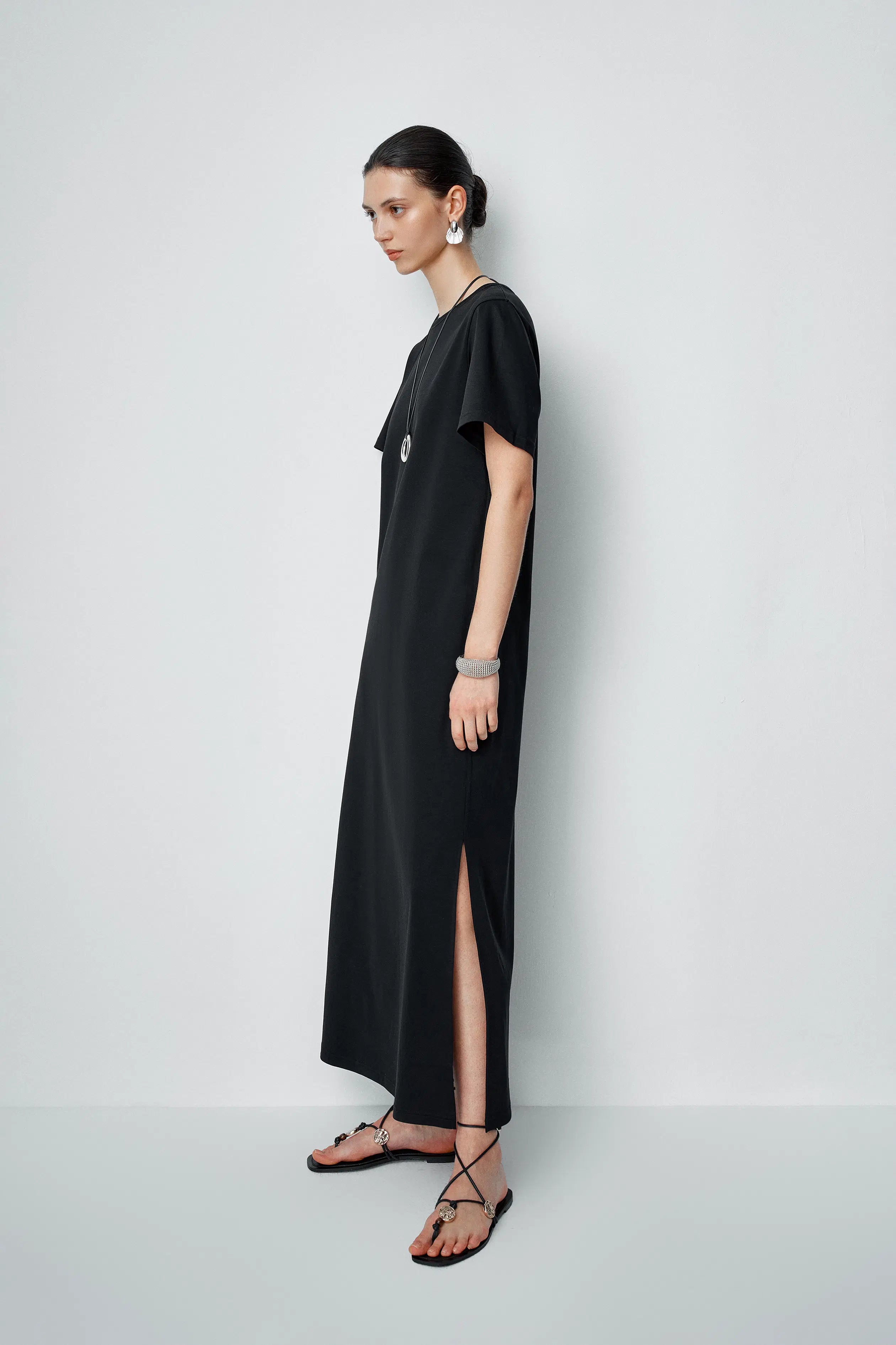Wendy Maxi T-shirt Dress in Heavyweight Cotton S