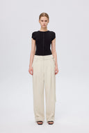Suma Hochtaillierte Hose mit geradem Bein aus Tencel Lyocell-Mischung