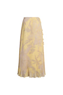 Quinn handbemalter Blumenrock mit Chiffon-Falten