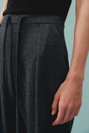 Kelly Pleated Wide Leg Track Pants in Cotton Modal Blend