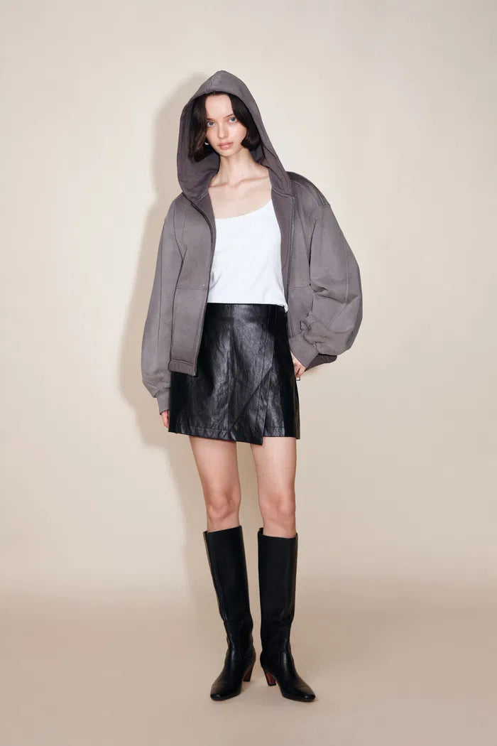 Kylie Rhinestone Gradient Hoodie Jacket in Higher Weight Cotton