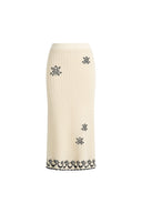 Rania Hand Crochet Embroidery Skirt in Cotton Yarn