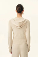 Vivi Figurbetonter Kurz-Kapuzen-Cardigan und Hose im Set aus Merinowollmischung