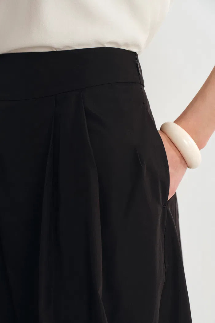 ENFOLD WRINKLES BALLOON-SKIRT ダークネイビー38 ENFOLD WRINKLES