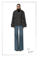 Catherine doppelseitiger Cabanse Mantel aus Woll-Cashmere-Mischung