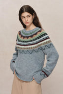 Islay 13 Farben Fair Isle Pullover aus Baby-Alpaka-Strick