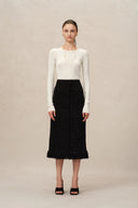 Basic Sheer Base Shirt in Cotton-Cashmere Knit