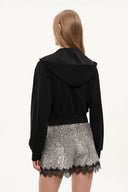 Illusion-S Crop Hoodie in Cotton