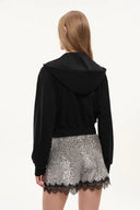 Illusion-S Crop Hoodie in Cotton