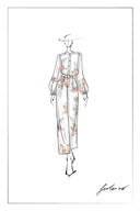 Blusa Ariel Flora e completo pantaloni in misto seta-lino