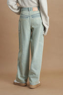 Wasteland Lightweight Distressed Washed Jeans in Cotton Denim
