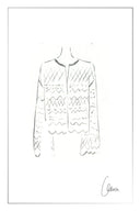 Quinn Handcrafted Button Loops Cut Out Crochet Cardigan in Cotton