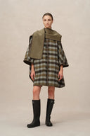 Eila Wollschal-Mantel aus doppelseitiger Merinowolle