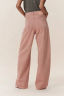 Adeline Knee Seams Dusty Pink Jeans in Lyocell Denim