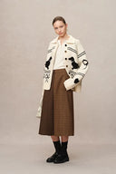 Cardigan Jacquard Teckels Perla en Laine Mérinos Chucky