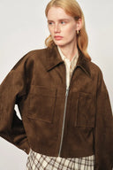 Coddenham Jacket in Faux Suede