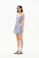 Lona Striped Shorts in Cotton Poplin