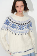 Linnet Fair Isle Sweater in Alpaca Blend Cable Knit