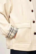 Riley Jacke mit abnehmbarem Futter und Cordkragen aus Kunstwildleder