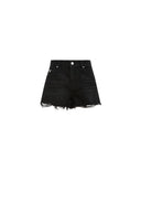Rebel Washed Jeans Shorts in Thin Denim