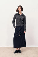 Maglione con Colletto Perlinato Vivienne in Misto Alpaca