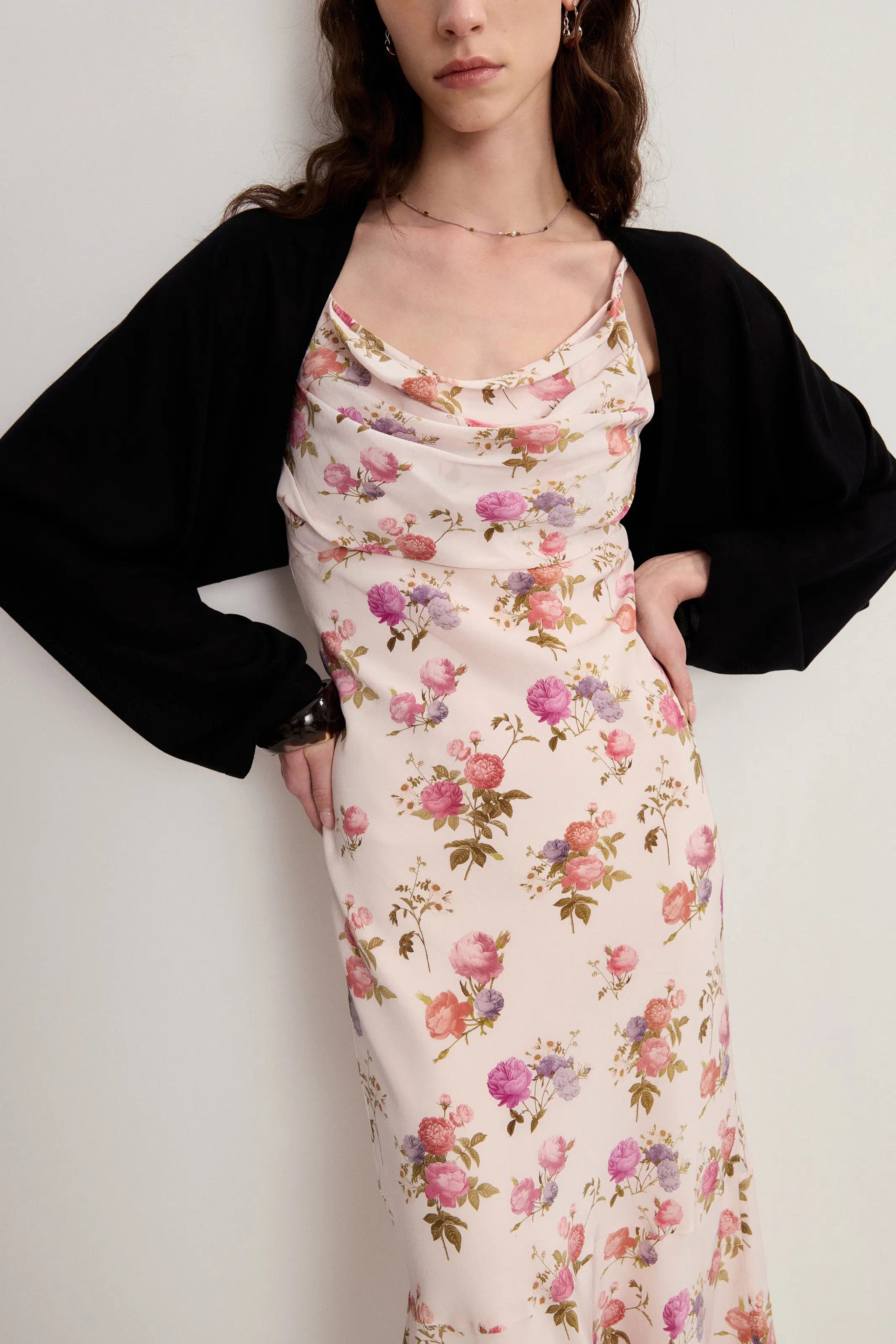 Shrug Semi Sheer Cardigan in Tencel-Silk Knit