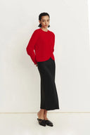 Otelie Monochrome Hand Embroidered Cardigan in Baby Alpaca Merino Knit