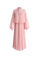 Doe Two Looks Lacey Maxi Dress in Crepe Georgette