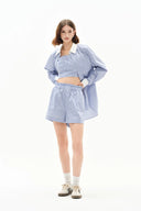 Nao Striped Shirt in Cotton Poplin