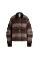 Chaqueta a Cuadros Audrey en Tweed Reversible de Merino Alpaca