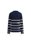 Rita Hand Painted Irregular Stripe Design Sweater in Alpaca Blend