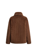 Hazel Brown Reversible Shearling Jacket in 100% Wool Pile