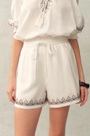 Shorts a linea A Becky Cross Stitch in misto lino