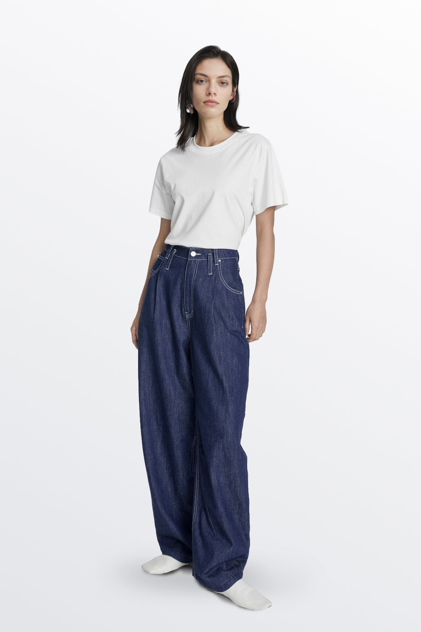 Classiq High-Waisted Denim Jeans in Cotton Blend