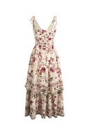 Seraphina Pomegranate  Sleeveless Dress in Linen Blend