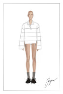 Darcy Bouclé Striped Sweater in Merino Wool Knit