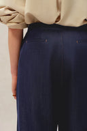 Claire Tie Waist Jeans in Raw Denim