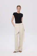 Suma High Waisted Straight Leg Pants in Tencel Lyocell Blend