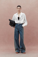 Nicole Oversized Shirt in Cotton Plain Weave