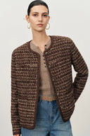 Veste boxy Colmar en tweed bouclé français